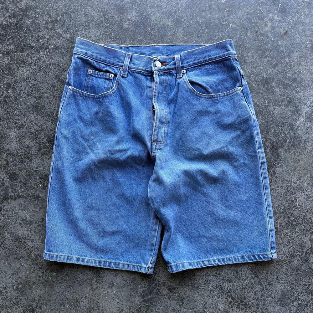 Vintage 90s Fluid Blues Baby Blue Indie Dad Denim Shorts Jorts 33